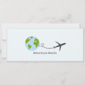 ベビーシャワー招待状、アドベンチャー待ち、旅行 招待状 (裏面)