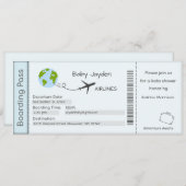 ベビーシャワー招待状、アドベンチャー待ち、旅行 招待状 (正面/裏面)