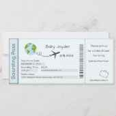 ベビーシャワー招待状、アドベンチャー待ち、旅行 招待状 (正面)