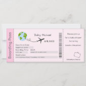 ベビーシャワー招待状、アドベンチャー待ち、旅行 招待状 (正面)