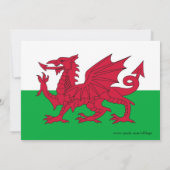 ベビーシャワー招待状(ウェールズ国旗あり) 招待状 (裏面)