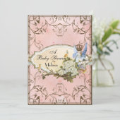 ベビーシャワー招待状 – エンチャント妖精の国プリンセス 招待状 (スタンド正面)