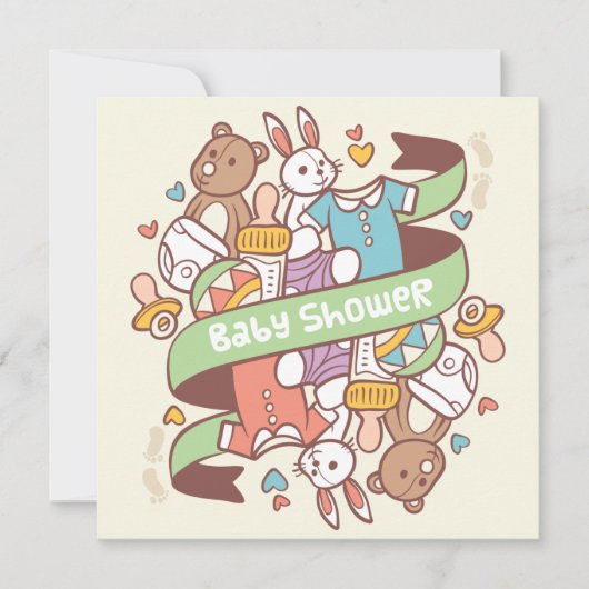 ベビーシャワー招待状 シーズンカード (正面)