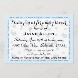 ベビーシャワー招待状「スニップとカタツムリ」 招待状