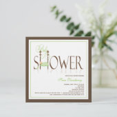 ベビーシャワー招待状-スリーピングベビー 招待状 (スタンド正面)