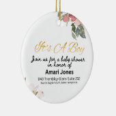 ベビーシャワー招待状 セラミックオーナメント (右)
