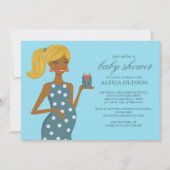 ベビーシャワー招待状[ティール（緑がかった色）] 招待状 (正面)