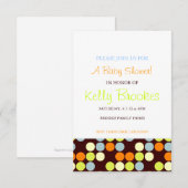 ベビーシャワー招待状|ドット|work 招待状 (正面/裏面)