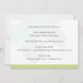 ベビーシャワー招待状-ニュートラルベビーバード 招待状 (裏面)