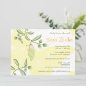 ベビーシャワー招待状-バタフライ 招待状 (スタンド正面)