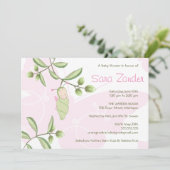 ベビーシャワー招待状-バタフライ 招待状 (スタンド正面)