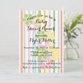 ベビーシャワー招待状「ピクニックフローラ」 招待状 (スタンド正面)