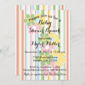 ベビーシャワー招待状「ピクニックフローラ」 招待状 (正面/裏面)