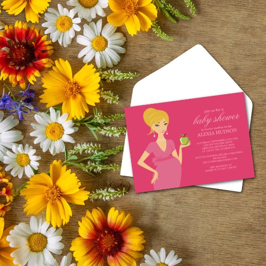 ベビーシャワー招待状{ピンク} 招待状