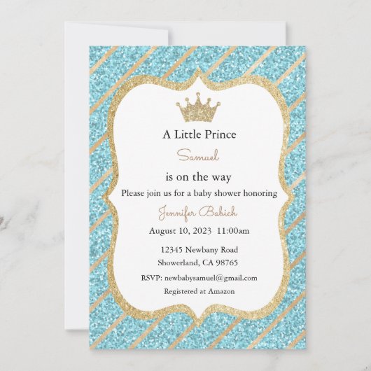 ベビーシャワー招待状、ブライダルシャワー招待 招待状 (正面)