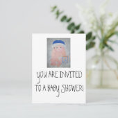 ベビーシャワー招待状-ベビーキリスト教の贈り物 招待状 (スタンド正面)