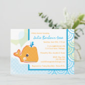 ベビーシャワー招待状-ベビークジラ 招待状 (スタンド正面)