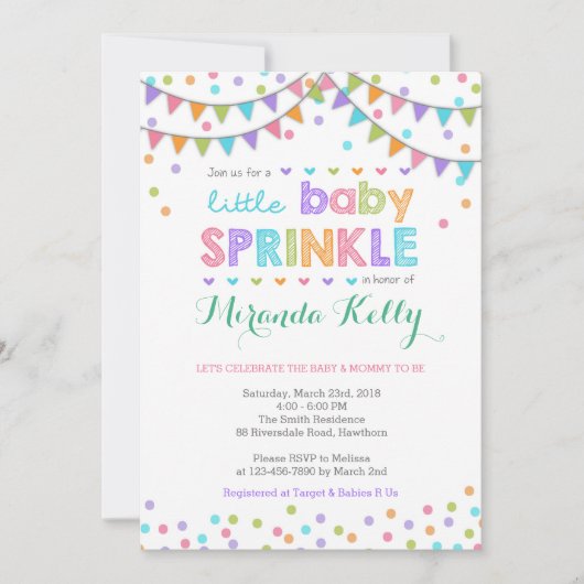 ベビーシャワー招待状 / ベビーシャワーご招待 招待状 (正面)