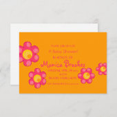 ベビーシャワー招待状|ベビーフラワーII|または 招待状 (正面/裏面)