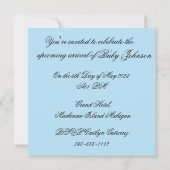 ベビーシャワー招待状-ベビーボトル – 花 招待状 (裏面)