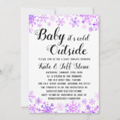 ベビーシャワー招待状-ベビー外は寒い 招待状 (正面)
