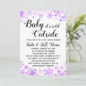 ベビーシャワー招待状-ベビー外は寒い 招待状 (スタンド正面)