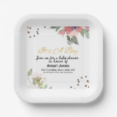 ベビーシャワー招待状 ペーパープレート (正面)