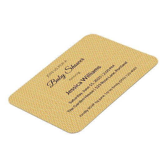 『ベビーシャワー招待状』 ボーホ chic オーダーメイド 招待状 マグネット (左側)