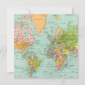 ベビーシャワー招待状 – マップテーマ 招待状 (裏面)