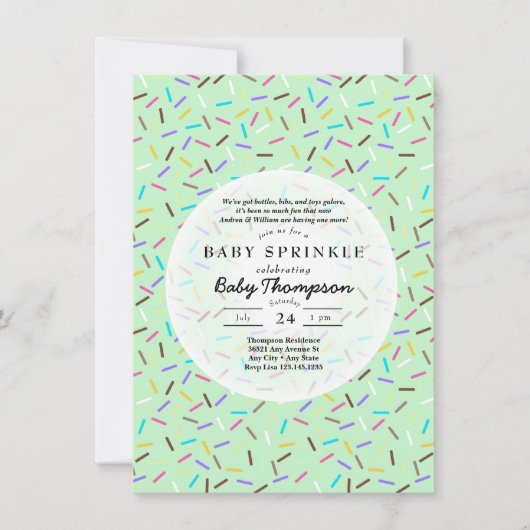 ベビーシャワー招待状(ミニ) 招待状 (正面)