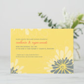ベビーシャワー招待状 :: モダン ブルーム 2L 招待状 (スタンド正面)