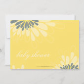 ベビーシャワー招待状 :: モダン ブルーム 2L 招待状 (裏面)