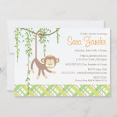 ベビーシャワー招待状-モンキー 招待状 (正面)