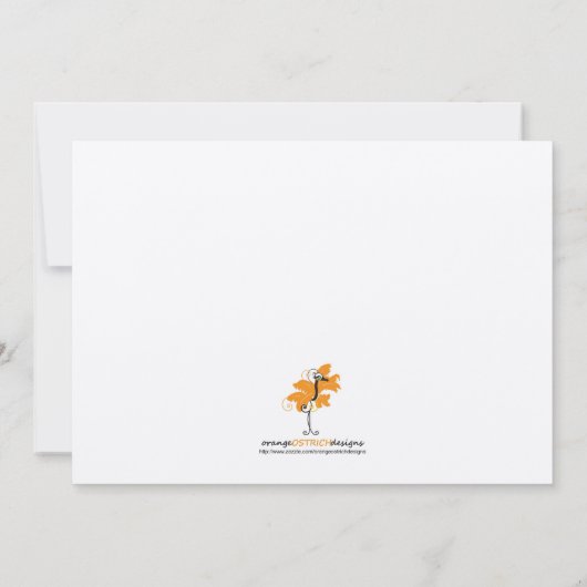 ベビーシャワー招待状-双子 招待状 (裏面)