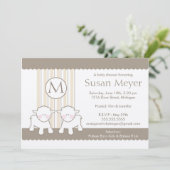 ベビーシャワー招待状-双子 招待状 (スタンド正面)