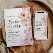 ベビーシャワー招待状 | 夏のフローラ招待状 招待状
