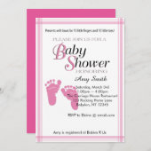 ベビーシャワー招待状-女の子 招待状 (正面/裏面)