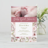ベビーシャワー招待状 女の子 招待状 (スタンド正面)