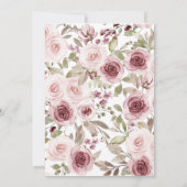 ベビーシャワー招待状 女の子 招待状 (裏面)