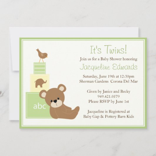 ベビーシャワー招待状 招待状 (正面)