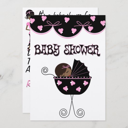 ベビーシャワー招待状 招待状 (正面/裏面)