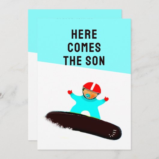 ベビーシャワー招待状 招待状 (正面/裏面)