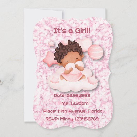 ベビーシャワー招待状 招待状 (正面)