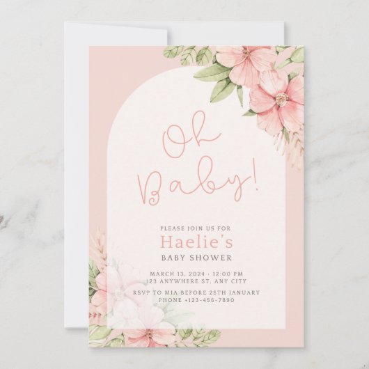 ベビーシャワー招待状 招待状 (正面)