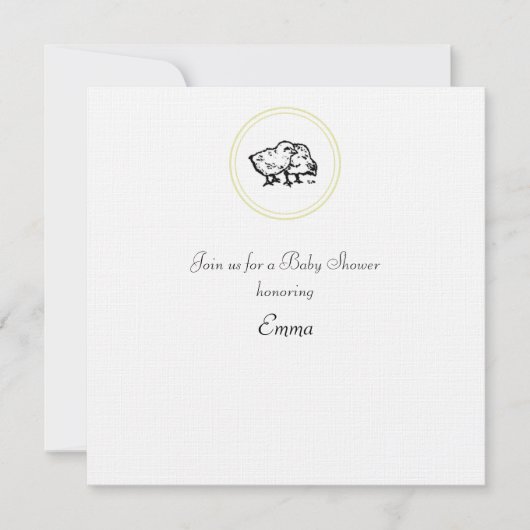 ベビーシャワー招待状 招待状 (正面)