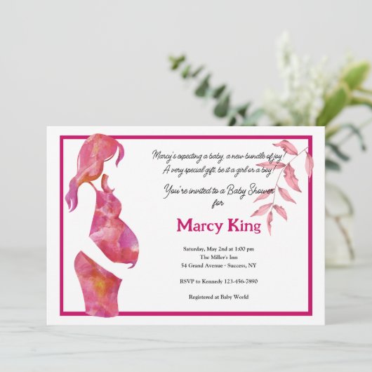 ベビーシャワー招待状 招待状 (スタンド正面)