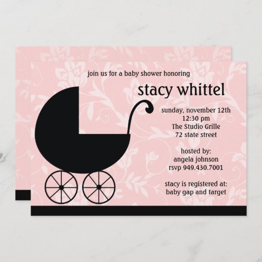 ベビーシャワー招待状 招待状 (正面/裏面)