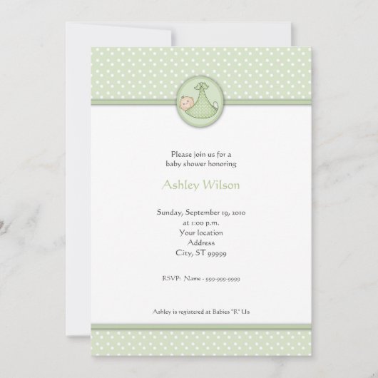 ベビーシャワー招待状 招待状 (正面)