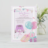 ベビーシャワー招待状 招待状 (スタンド正面)