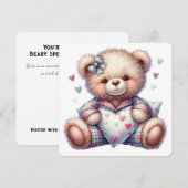 ベビーシャワー招待状 招待状 (正面/裏面)